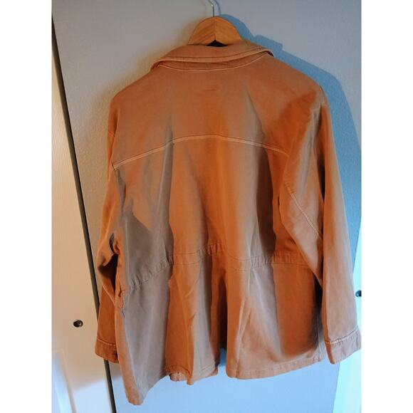 Jjill Xl Women's Jacket Toffee Brown Cotton Button Front Classic - Picture 8 of 11